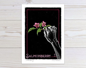 Salmonberry print