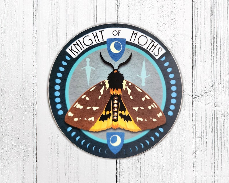 Knight of Moths Vinyl Sticker image 1