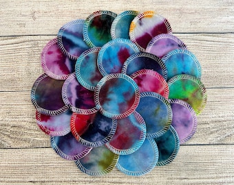 Surprise Set of TEN Hand Dyed Reusable Cotton Balls