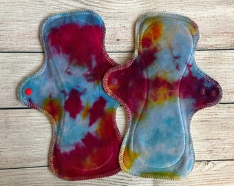 TWO 10" UltiMini Reusable Cloth Pads for Moderate to Heavy Flow