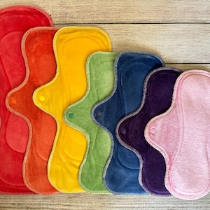 Ultimate Heavy Flow and/or Postpartum Reusable Cloth Pad Package - bamboo velour