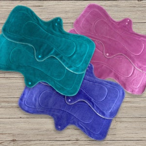 EIN 50cm MegaLuxe wiederverwendbare Stoffbinde für starke Blutungen - Baumwoll-Velour