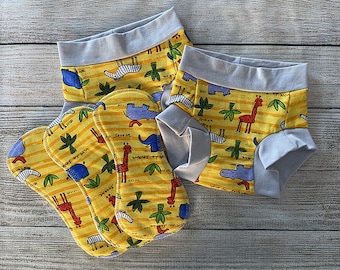 TWO Size 2-3 Comfy Undies with THREE Trainer Inserts Package - Training Pants - Children's Underwear