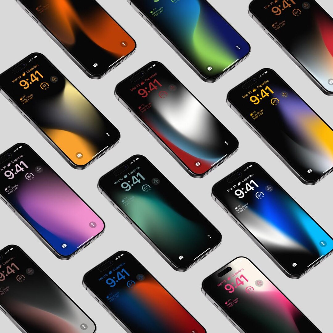 Aesthetic Wallpapers for Iphone, 12 Dark & Glowing Abstract Designs