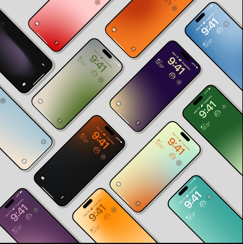 iPhone-bakgrundspaket med 12 — Abstrakt toning, Naturfärger bild 2
