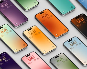 iPhone Wallpaper Pack of 12 — Abstract Gradient, Nature Colour Ways