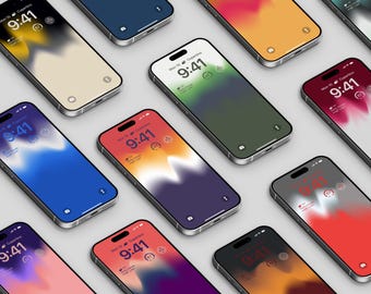 iPhone-bakgrundsbildsset, 12 minimalistiska toningsbilder för iOS-hemlåsskärmen