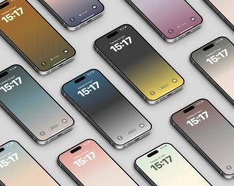 iPhone Wallpaper Pack – Neutral Gradient, Morandi Tones (Digital Download)