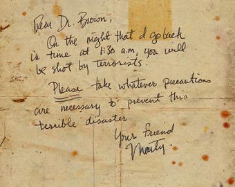 Zurück In Die Zukunft Replica Marty McFly Warnbrief Prop