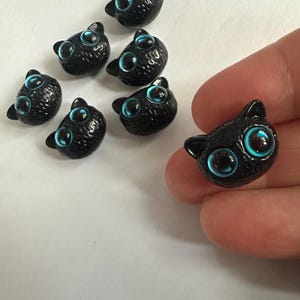 Cute cat beads cat supplies, cat kitty gift, cat craft supplies, kawaii cat cabachons, Pattern Loose Spacer Wood Beads Round Wood Beads