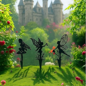 Fairy Garden Metal Stake - Whimsical Outdoor Garden Decor for Yard, Lawn & Patio | Decorative Fairy Gift for Gardeners