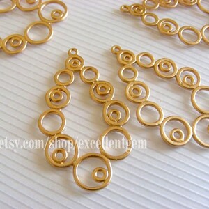 necklace finding- HSBG-1002 4 Gold connectors Gold plated Brass fancy leaf connector jewelry connectors leaves pendants