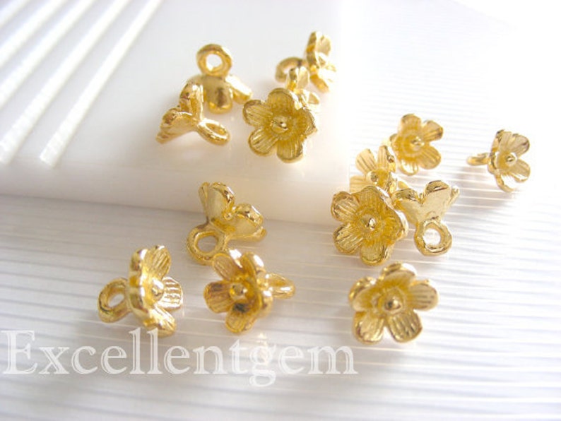 8pcs Lovely Gold plated charms in 10mm jewelry making Etsy