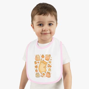 Cute Baby Bib with Cartoon Bear Design - Perfect for Mealtime, Gift for New Parents, Baby Shower, Fun Feeding Accessory