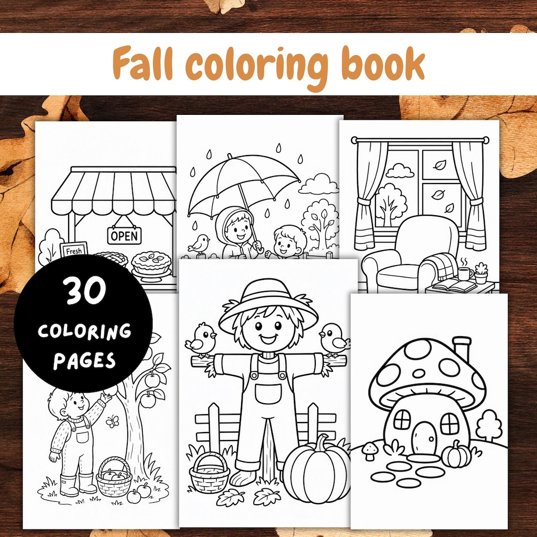 Fall Coloring Book Fall Coloring Pages Autumn Coloring Pages Autumn ...