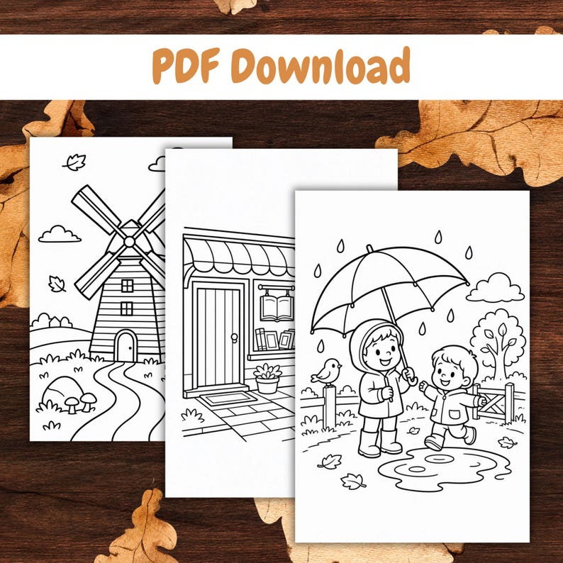 Fall Coloring Book Fall Coloring Pages Autumn Coloring Pages Autumn ...