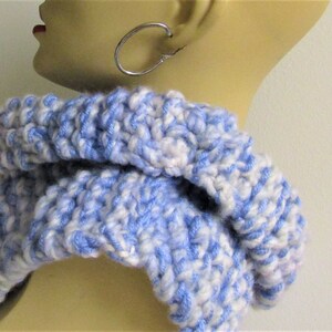 Soft Blue Pull Over Short Cowl