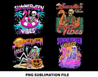 Bundle Summerween Png, Funny Summer-ween Png, Summerween Horror Characters Png, Spooky Summer, Halloween Gift, Horror Summerween Png