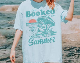 I'm Booked For The Summer Book Girl Summer Coquette Png, Summer Vibes Png, Trendy Summer Shirt Design, Digital Download, PNG