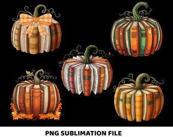 Fall Book Pumpkin Halloween Teacher Png, Retro Reading Halloween, Pumpkin Book Png, Autumn Reading Png, Fall Book Pumpkin Png Bundle