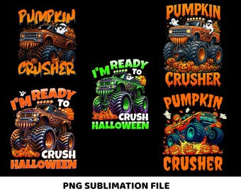 Pumpkin Crusher Monster Truck Ghosts Halloween voor jongens png, Monster Truck Halloween png, jongens Halloween png, pompoen png, spookachtig seizoen png