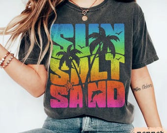 Sun Salt Sand Camping Summer Png, Retro Summer Vibes Png, Trendy Summer Shirt Design, Digital Download, PNG