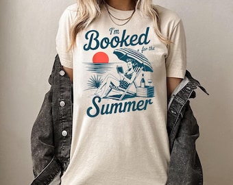 I'm Booked For The Summer Book Girl Summer Coquette Png, Summer Vibes Png, Trendy Summer Shirt Design, Digital Download, PNG