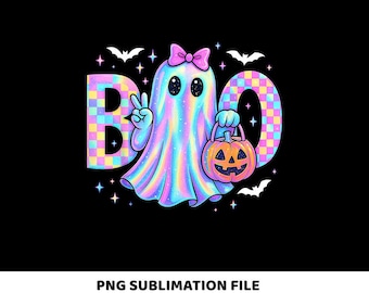 Fantasma iridiscente (Png), Calabaza de Halloween (Png), Halloween femenino (Png), Fantasma lindo (Png), Gráfico digital de neón retro, Spoo.ky Sea.son (Png)