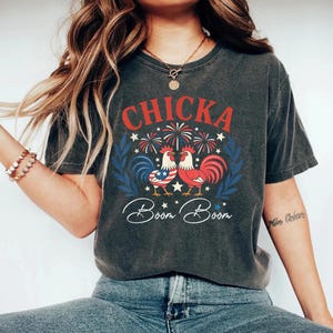 Funny Chicken 4Th Of July Png, Chicka Boom Boom Png, Usa Flag Png, Patriotic Png, Independence Day Png, Freedom Png, American Farmer Png