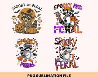 Spooky and Feral Raccoon Png, Halloween Png, Funny Raccoon Halloween Png, Creepy Cute Raccoon Png, Raccoon Png, Halloween Sublimation Png