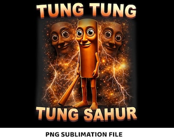 Tung Tung Sahur PNG, Funny Ramadan Character Clipart, Sahur Alarm Cartoon Design , Mug, Sublimation, Funny Memes Png , Digital Download