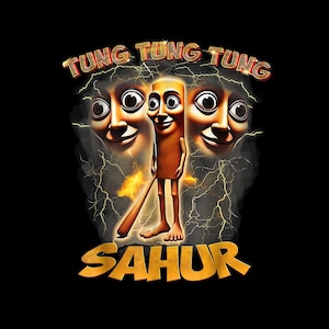 Tung Tung Sahur PNG, lustiger Ramadan Charakter Clipart, Sahur Alarm Cartoon Design, Tasse, Sublimation, lustige Meme Png, digitaler Download