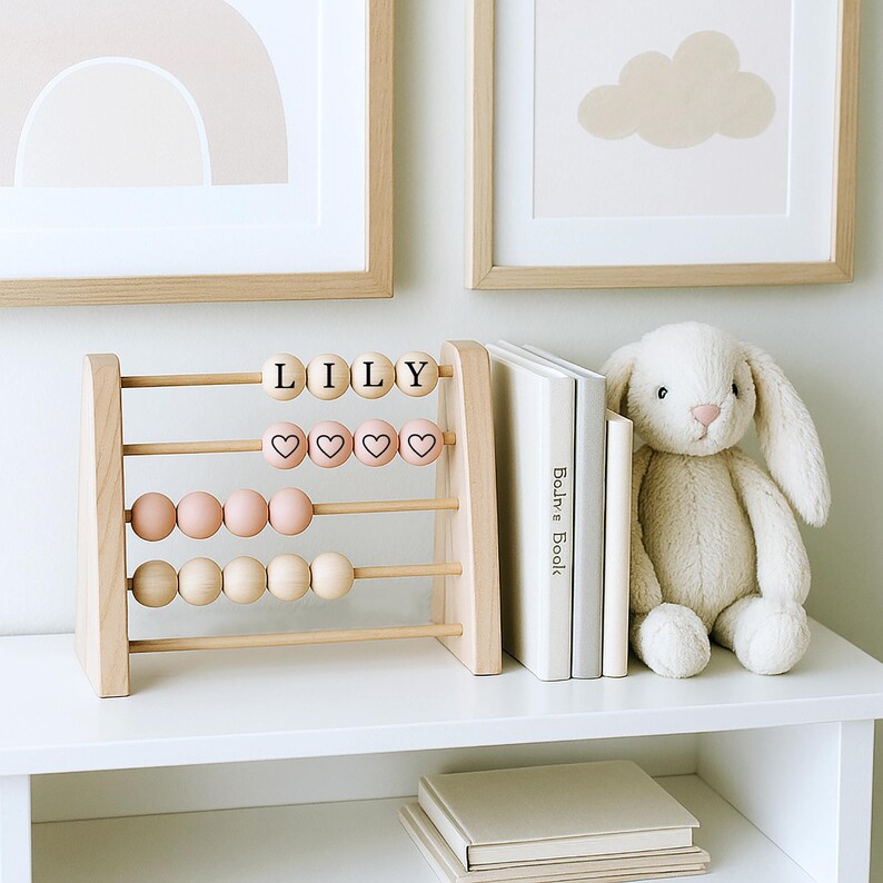 Stack Like Abacus Personalized Wooden Name Abacus: Montessori Baby Toy, Nursery Decor - Etsy