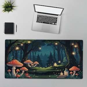 Whimsical Cottagecore Desk Mat - Fantasy Mouse Pad - Gift for Gamers - Mystical Desk Mat, Witchy Mousepad, High-Quality Mouse pad for Gaming