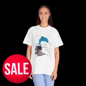 レトログラフィックTシャツ：80年代のノスタルジア、ユニセックスガーメントダイTシャツ