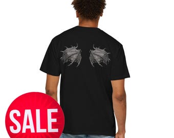 Gothic Angel Wings T-Shirt: Y2K Cyberpunk Back Print