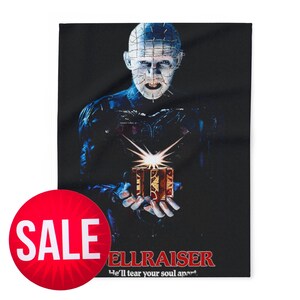 Hellraiser Fleece Decke, Horrorfilm werfen, Halloween Dekor