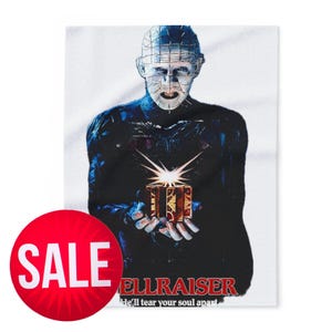 Hellraiser Fleece Decke, Horrorfilm werfen, Halloween Geschenk