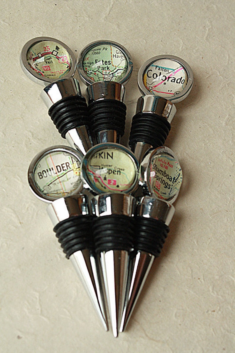 Colorado Wine Stopper Kitchen Wine Stopper Colorado Map Estes Park Vintage Colorado Map 1971 Map Housewares Estes Park Colorado