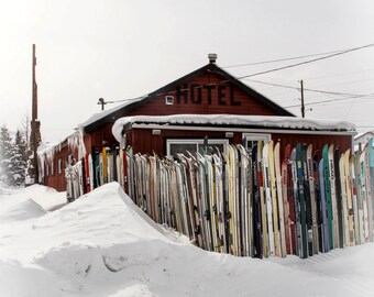 5 by 7 Ski Photograph, Ski Hotel Photograph, Art, Photograph, Winter Photograph, Colorado Skiing,