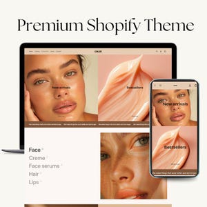 Skincare Shopify Theme Boutique Website Elegant Shopify Site Beige eCommerce Website