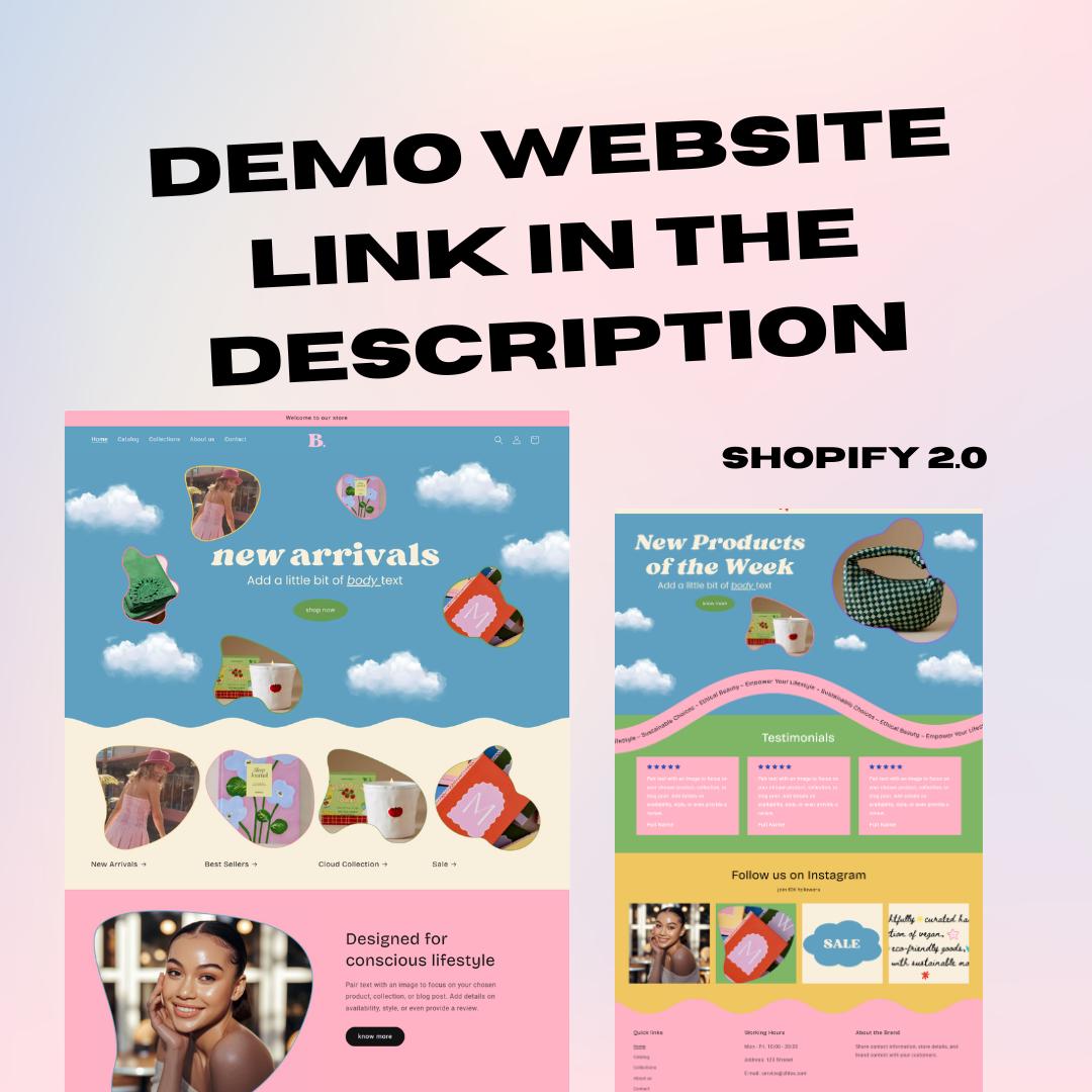 Shopify Background Color Bold Colorful Shopify Theme Website Template Bright Colors, Trendy ...