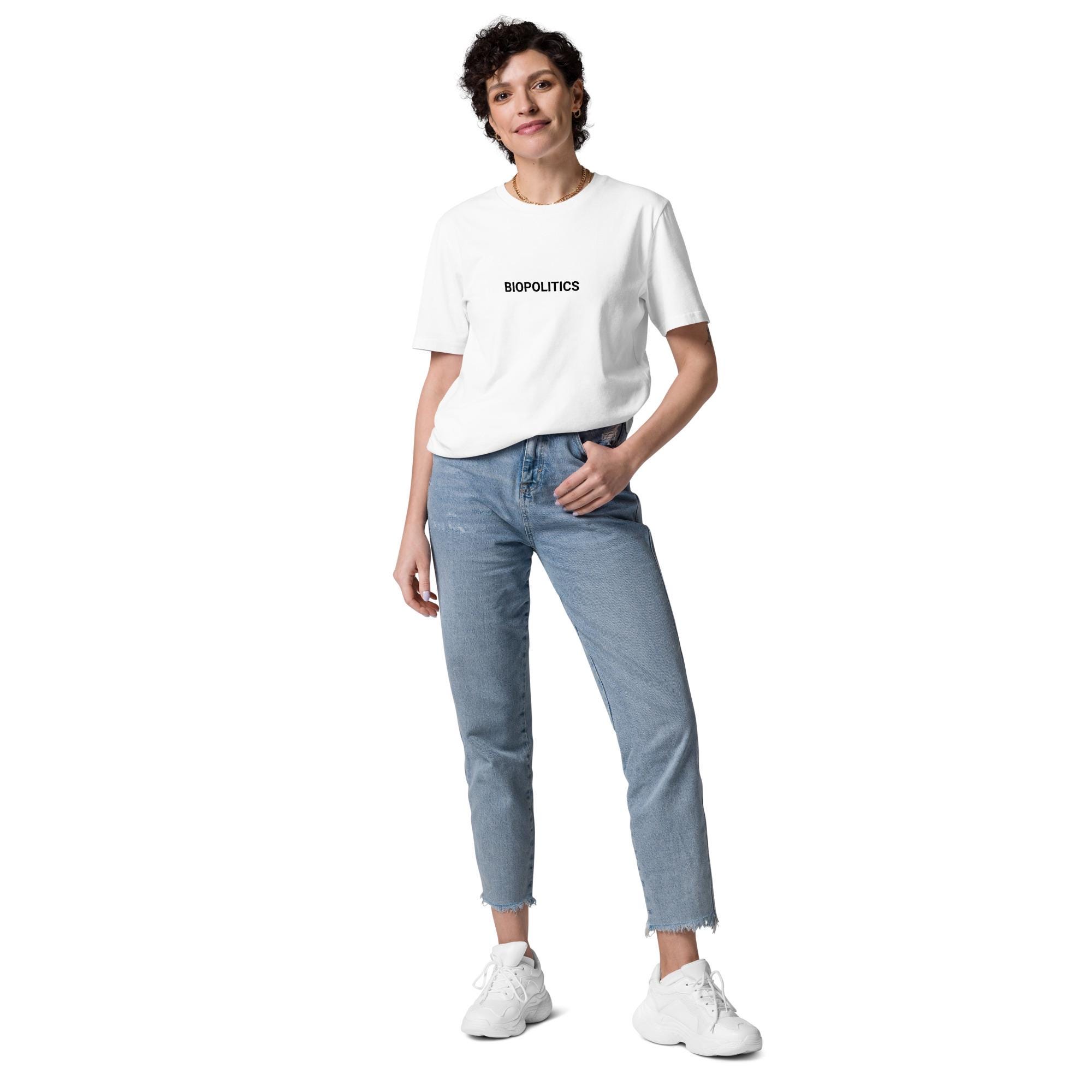 バイオポリティクス ホワイトTシャツ – ミニマリストの政治 