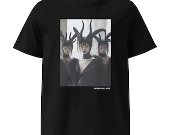 Black Energy T-Shirt – Gothic Priestess Print – Dark Satanic Fashion Art by Hybrid Collapse