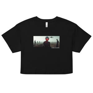 Cyberpunk Crop Top – CONTROL Series Oversized Tee – Official Hybrid Collapse Merch