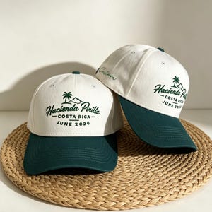 Custom Beach Bachelorette Party Hats Personalized Social Club Trucker Hats Custom Birthday Trip Hat Embroidered Costa Rica Destination Gift