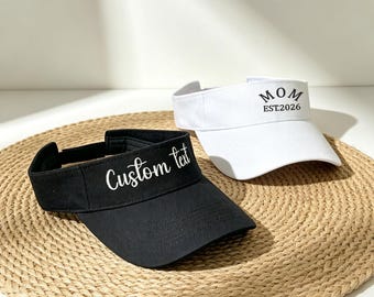 Personalisierte gestickte Visier | Kundenspezifischer Text, Monogramm-Golf-Hut