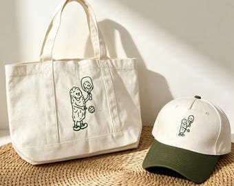Personalized Embroidered Canvas Tote Bag, Bridesmaid Gift, Custom Name Bridal Bag