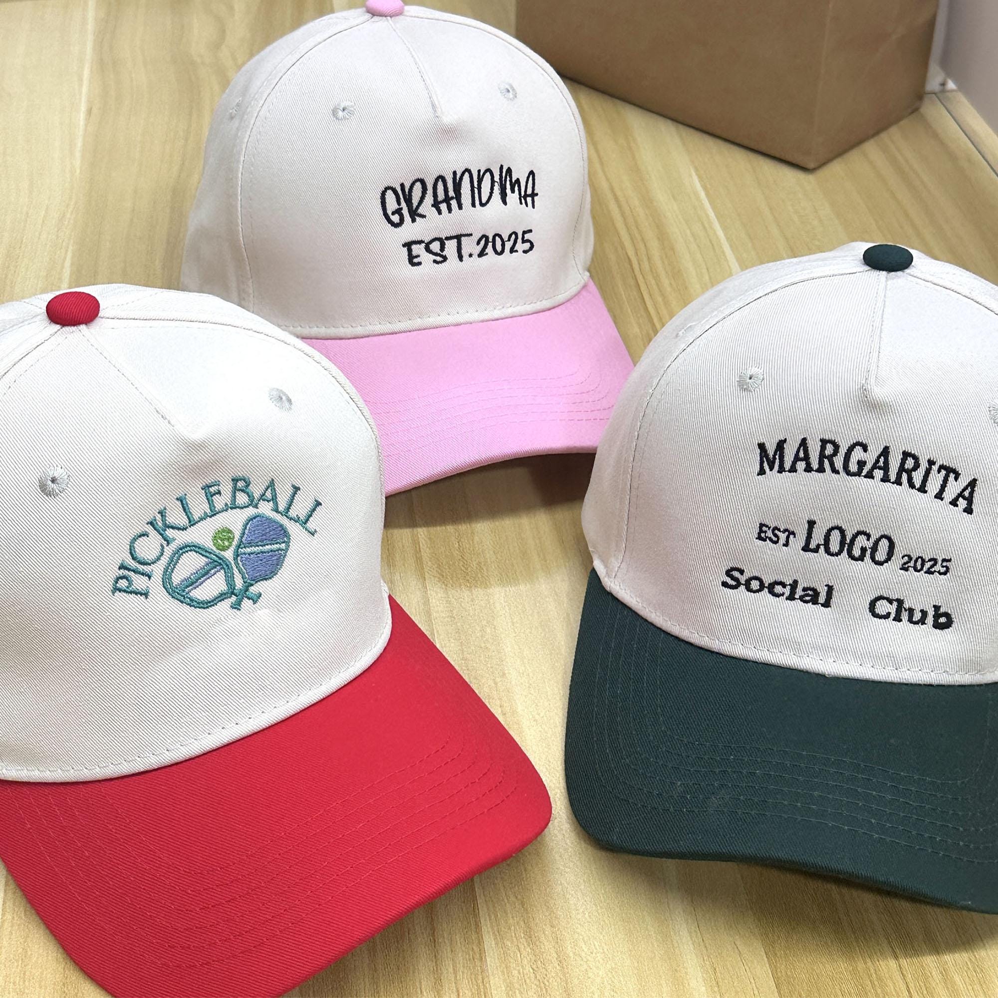 90s Vintage Custom Embroidered Trucker Hat | Personalized Bachelorette & Bridal Party Gift | Add Your Logo/Text