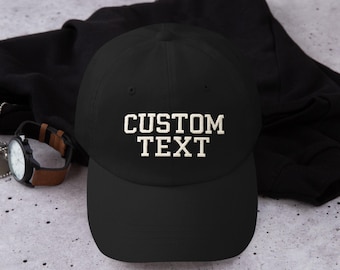Custom Embroidered Hats, Personalized Dad Hat, Custom Text Hat, Mama Hats, Bachelor Trip Hat, Monogram Gift Baseball Cap, Christmas Gift